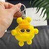 Piel de Conejo Rex Ladrillos Pequeños Llavero Colgante Coreano Ins Celebridad de Internet Peluche Colgante para Mochila Escolar Regalo Bola de Pelo