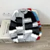 Cardigan Listrado Color Block Retrô Americano para Homens e Mulheres Gola Redonda Relaxada Solto Casual Casaco de Tricô para Casal