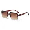 Nuevas gafas de sol de moda retro para mujer, gafas de sol de media montura de alta gama y tendencia, gafas de sol con protección UV para conducir para hombre
