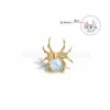 Brincos de Aranha Banhados a Ouro em Liga de Titânio G23 com Opala F136 Targhettas para Orelha Studs para Cartilagem da Orelha Studs para Lábio Studs para Língua Joias para Piercing Atacado