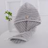 Gorro Grande de Vellón a Rayas de Caramelo para Secar el Cabello Espesado Absorbente Suave Libre de Pelusa de Secado Rápido Toalla para el Cabello de Vellón Coral Gorro de Ducha para el Cabello