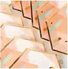 Novo Prato de Papel Hexagonal Colorido Hot Stamping Suprimentos para Festa de Aniversário Prato de Papel Diamante Descartável Spot Atacado