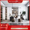 Quarto de estudo minimalista moderno de grande capacidade de fundo armário de exibição combinação integrada de parede completa estante de alumínio personalização fábrica