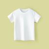 Ropa de clase para niños, camiseta informal blanca de manga corta de verano, ropa anticontaminación para niños, ropa de jardín para niñas, top de media manga a la moda