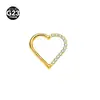 Explotaciones transfronterizas Anillo de nariz con forma de corazón de titanio G23 Clavo de oreja Personalidad europea y americana Perforación corporal Pendientes de nariz sin costuras
