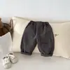 Pantalones Infantiles Estilo Coreano Primavera y Otoño Bebé Personalidad Bolsillo Casuales Infantil Versátil Elegantes Largos Casuales