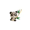 Nuevo Broche Panda Lindo Estilo Chino Bambú Ascendente Ramillete Animal Pequeño Nuevo Pin Estilo Nacional Accesorios Chaqueta
