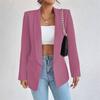 Nuevo abrigo de traje pequeño de solapa de estilo extranjero de manga larga para damas de moda al por mayor de fábrica largo WL6