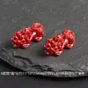 Colgante Pixiu de Arena de Cristal Accesorios de Joyería Adornos Hechos a Mano para Bricolaje Accesorios de Bricolaje de Cinabrio Pixiu de Cinabrio de Cristal