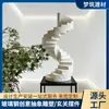 Esculturas Abstratas Criativas em Estoque, Obras de Arte em Fibra de Vidro, Decoração de Luxo para Lobbies de Hotéis, Grandes Ornamentos de Escadas em Caracol