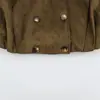 Ins Ropa de mujer estilo europeo y americano al por mayor 2026 Otoño nueva cazadora corta plisada con efecto ante 8490706