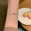 Pulsera de mariposa súper de hada con microincrustaciones de circonita diseño nicho de Instagram pulsera para novias pulsera ajustable de lazo simple