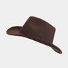 Amazon oferta caliente sombrero Panamá de lana de color sólido para mujer, sombrero de copa moderno de otoño para la calle, sombrero de mezclilla para hombre