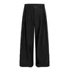 Calça Casual Plissada Drapeada Simples Americana 2025 Nova Masculina e Feminina Solta de Perna Larga Cleanfit Calça de Alta Qualidade