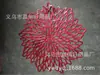 Jogo Americano de PVC Estilo Europeu Simples Jogo Americano Loukong Dourado Jogo Americano Flor de Hibisco Isolante de Calor