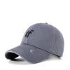 Novo Boné de Baseball Lavado com Letra Bordada Masculino e Feminino Vintage Coreia do Sul Chapéu Buraco Casual Face Pato Boné de Aba