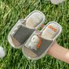 Pantuflas de lino de dinosaurio para niños, de mujer, primavera y otoño 2002, para las cuatro estaciones, casa, suela suave, dibujos animados, para padres e hijos, de algodón y lino, venta al por mayor