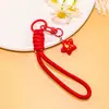 Kit de Lanyard de Bandera Roja Vibrante de Cinco Estrellas para Teléfono, Accesorios de Material para Joyería, Bolsas y Pequeños Adornos de Regalo al por Mayor