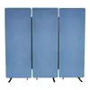 Mampara de fibra de poliéster con logotipo de comercio exterior, panel de mampara para oficina, mampara móvil con absorción de sonido a color