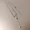 Colar Cinto de Cintura em Forma de Cruz, Camada Dupla, para Mulheres, Novo Estilo de Verão, Corrente de Clavícula Elegante, Alto Padrão, Luxo Leve