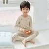 Nuevo Conjunto de Ropa Interior Térmica de Lana Antibacteriana de 10A para Niños, Engrosado para Otoño e Invierno, Ropa Interior Suave