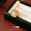 Anillo Cuadrado de Circonita Vintage, Estilo Palacio Retro, Anillo Versátil para el Dedo Índice, Joyería de Nicho de Alta Gama para Mujeres