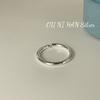 Anillo Abierto Simple de Plata Esterlina S925 Estilo Coreano Temperamento Apilable de Alta Gama Diseño de Escala Combinable