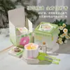 Vela de Aromaterapia Flor Feliz Caixa de Presente para Plantar Pequena Planta em Vaso Presente Criativo de Aniversário Ornamento de Cera de Soja Processamento e Personalização