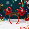 Acessórios de Cabelo Transfronteiriços 2026 Atmosfera de Ano Novo Faixas de Tecido para Cabelo Festa de Natal Véspera de Ano Novo Adereços para Fotos Acessórios de Cabelo Atacado