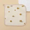 Toalla facial de colgar para niños crepé toalla babero para bebé toalla de lavado para baño de bebé toalla cuadrada de gasa de cuatro capas