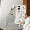 Aplicável à capa de celular Apple 17 silicone macio desenho animado iphone16pro cobertura total lente 15 suporte de apoio cachorrinho