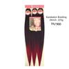 Peluca negra ignífuga de baja temperatura con trenzas fáciles de 3 piezas, trenza sucia de 52 pulgadas, juego de tres piezas, peluca EZ Braid