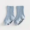 Calcetines de Piso Antideslizantes de Algodón Peinado para Bebé Recién Nacido, Infantil y Niño Pequeño, Manga Media de Boca Suelta para Primavera, Otoño e Invierno