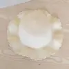 Sombrero de Sol para Niños Ala Ondulada Sombrero de Paja DIY Sombrero de Paja Simple con Volantes Sombrero de Sol para Exteriores Sombrero Desnudo Sombrero dly