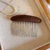 Pente de Cabelo com Franja de Lã Vintage Grampo de Cabelo para Mulheres Outono e Inverno Franja Presilha de Cabelo Princesa Parte de Trás da Cabeça Ferramenta para Organizar o Cabelo