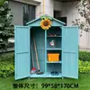 Gabinete de Almacenamiento para Exteriores, Madera Anticorrosiva, Cuarto de Almacenamiento Moderno a Prueba de Sol, Balcón de Jardín, Caja de Herramientas para Patio, Gabinete Varios