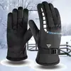 Novas Luvas Quentes de Inverno Masculinas com Veludo Plus e Espessura para Esqui ao Ar Livre, Motocicleta, Veículo Elétrico, Luvas de Ciclismo para Adultos