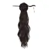 Coleta Trenzada Postiza para Mujer, Nuevo Estilo Chino, Estilo Antiguo, Coleta de Bola con Clip, Pieza Única, Se Puede Atar en Hanfu, Cheongsam, Coleta Lateral Trenzada