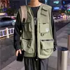 Chaleco Táctico Funcional Ins de Primavera y Otoño Transfronterizo para Hombre Tendencia Ins Chaqueta sin Mangas de Trabajo Ropa de Exterior