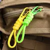 Yk42 Nuevo Llavero Cordón Colgante de Cuchillo Paracord Trenzado Mini Cordón Corto para Llaves Tirador de Cremallera de Bolsa