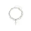 Pulsera para Mujer con Cruz Incrustada de Diamantes, Acero de Titanio, No se Desvanece, Sensación de Alta Gama, Accesorio Versátil, Nuevo Estilo de Moda, Joyería Minimalista de Nicho