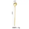 Cuchara de Acero Inoxidable Flor de Cerezo Mango Largo Cuchara para Mezclar Café Cuchara para Pasteles Postres Cuchara de Nido de Pájaro Cuchara para Miel Cuchara para Taza