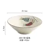 Bol de Ramen Japonés Bol Sombrero de Bambú Cerámica Hogareño Vajilla Grande Bol para Sopa de Fideos Bol para Fideos Caracol Bol para Fideos Instantáneos Horno de Microondas