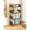 Estante de Livros Mesa Rack de Armazenamento Mesa de Estudo Embaixo De Chão Com Rodas Carrinho Pequeno Móvel Ao Lado da Mesa de Escritório Estante de Livros do Quarto