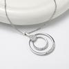 Fabricantes de origem tendência de moda Personalidade Diamante anel multicamadas colar de aço titânio corrente clavicular feminina joias de aço inoxidável