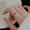Anillo de Gota de Pegamento Retro Abisal para Mujer Nicho Lujo Ligero Diseño Abierto Anillo de Dieta Ajustable para Regalo de Cumpleaños de Amigas
