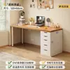 Escritorio para Uso en Casa, Escritorio de Estudio para Estudiantes, Estantería Integrada, Tocador Pequeño para Apartamento con Cajones, Escritorio de Computadora para Oficina en el Dormitorio