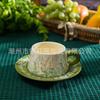 Taza de Café Jardín Secreto Cerámica Caja de Regalo Juego de Taza y Platillo Taza Taza de Agua Lujo Ligero Alta Gama Taza