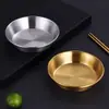 Plato de Salsa Coreano 304, Taza para Salsa, Taza Pequeña para Condimentos, Plato Dorado para Kétchup, Plato para Vinagre, Taza para Salsa de Pimienta para Filete