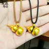 Tienda de Oro Mismo Estilo Chapado en Oro Sólido Colgante de Calabaza Gruesa Collar Cadena Larga Diseño de Nicho Marca de Moda Regalo para Novia